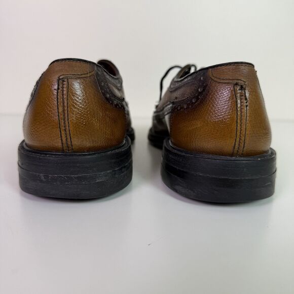Vintage Nunn Bush Two Tone Brown Wingtip Brogue Oxford Dress Shoes Mens 7.5D USA main image 8